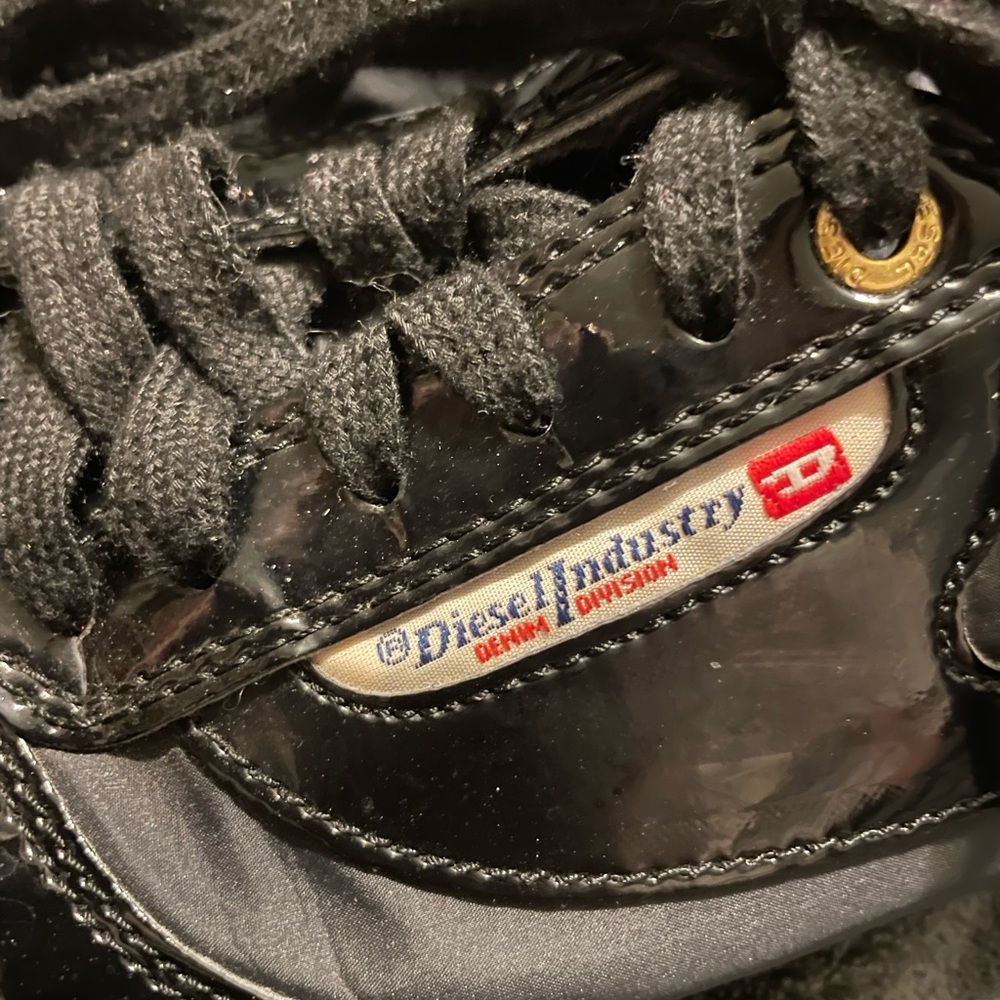 Diesel Black Sneakers with Subtle Gray Accents - Picture 3 of 15